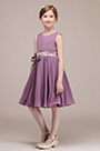 Violet Robe de Demoiselle d'Honneur Pour Fille