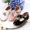Girl's Round Toe Princess Leather Flat Flower Girl Shoes
