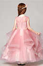 Robe de Princesse Rose En Tulle Avec Fleurs
