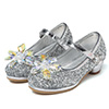 Girl's Lovely Sequin Round Toe Leather Flower Girl Shoes