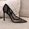 Women's Upper Lace High Heel Closed Toe Pumps Shoes