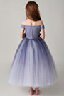 Off Shoulder Children Wedding Flower Girl Dress