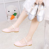 Girl's Simple Round Toe Flat Flower Dance Shoes