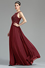 Burgundy Beaded Sequin Evening Dressing Gown