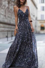 Spaghetti Leopard Sommerkleid Bedrucktes Kleid