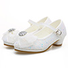 Girl's Lovely Sequin Round Toe Leather Flower Girl Shoes