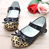 Girl's Closed Toe Leather Flat Flower Party Shoes