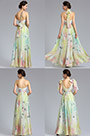 A Line Strapless Print Evening Dress Bridesmaid Dress