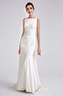 White Elegant Embroidery Detachable Party Dress