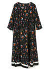 Round Neck Silk Summer Dress Printed Dress