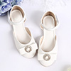 Girl's Round Toe Princess Leather Flat Flower Girl Shoes