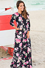 Women Long Printed Holiday Dress
