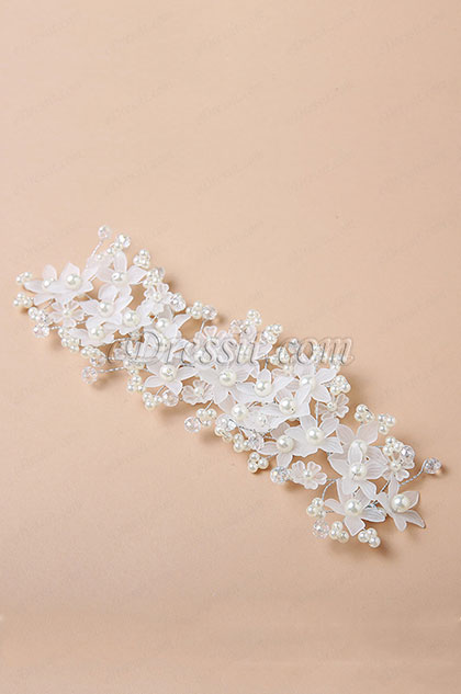 Perlas de perlas chica sombreros de pelo