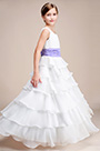 White Multi-layer Wedding Flower Girl Party Dress