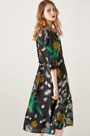 Chic Silk V Col Printed Dress Summer Dress