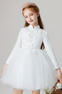 Lace Applique Flower Girl Dress