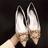 Shiny Beadings Toe Closed Rhinestone Shoes