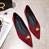 Women Daily Suede Toe Closed Pointed Flat Shoes