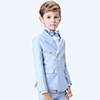 Light Blue Boys Suit Double-breasted Tuxedo