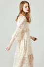 Embroidery 3/4 Sleeves Day Dress Summer Dress