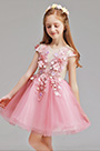 Mignon Robe de Fille Courte Rose Princesse