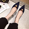 Women Daily Suede Toe Closed Pointed Flat Shoes