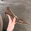 Women Chic Suede Toe Closed High Heels Shoes