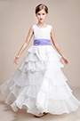 White Multi-layer Wedding Flower Girl Party Dress