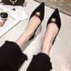 Women Daily Suede Toe Closed Pointed Flat Shoes