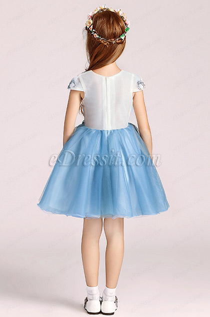 Милое свадебное платье для девочек с короткими рукавами