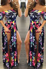 Off Shoulder Printed Dress Summer Dress