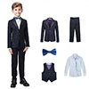 Dark Blue Boys Suits Children Wedding Tuxedo