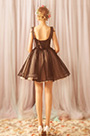 Lovely Black Tulle Short Party Cocktail Dress