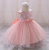 Prinzessin Bow Knoten Spitze Baby Kleid