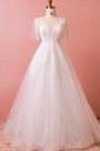Plus Size Short Sleeves Women Dress Wedding Dress