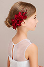 Flor Artificial Red Girl Peine Sombreros