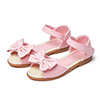 Girl's Open Toe Leather Flat Flower Sandals Shoes