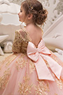 Longue Robe de Fille En Empire Rose