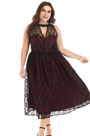 Simple Plus Size Lace Sleeveless Evening Dress Party Dress