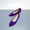 Simple Suede Toe Closed Pointed Flat Shoes