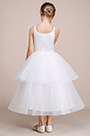 Weiss Hochzeit Blumenkinder Party Kleid