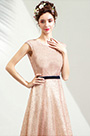 Cap Sleeve Sequins Tulle Formal Party Evening Dress