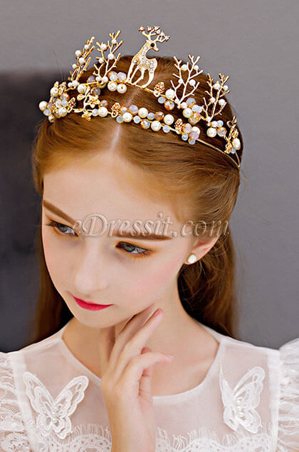Обруч для волос с жемчужной короной