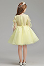 Handmande Yellow Children Wedding Flower Girl Dress