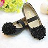 Black Girl's Round Toe Leather Flat Dance / Party Shoes