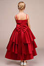Red Spaghetti Wedding Flower Girl Dress