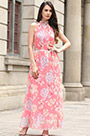 Sleevless Printed Dress Holiday Dress
