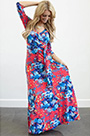 Модное длинное печатное летнее праздничное платье