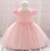 Lovely Lace Beadings Applique Baby Dress