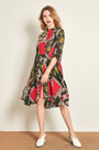 Classic Silk 1/2 Sleeves Printed Tunic Dress